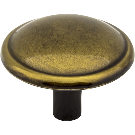 Elements 1-1/4" Diameter Brushed Antique Brass Kingsport Cabinet Mushroom Knob WK150-AB